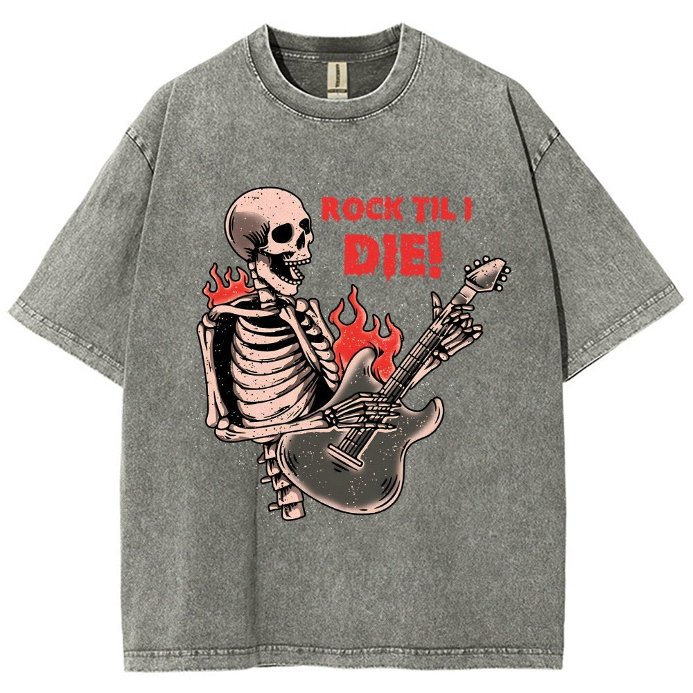 Rock Til I Die Vintage Distressed T-shirt
