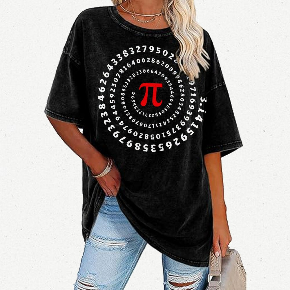 Pi Science Number Sequence Vintage Distressed T-shirt