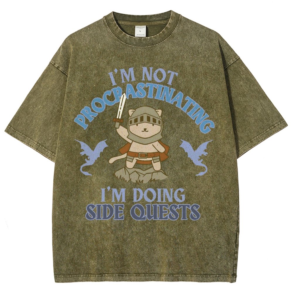 I'm Doing Side Quests Vintage Distressed T-shirt
