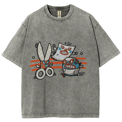 Rock Paper Scissor Vintage Distressed T-shirt