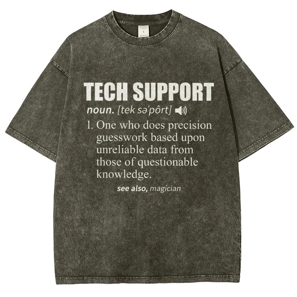 Tech Support Definition Vintage Distressed T-shirt