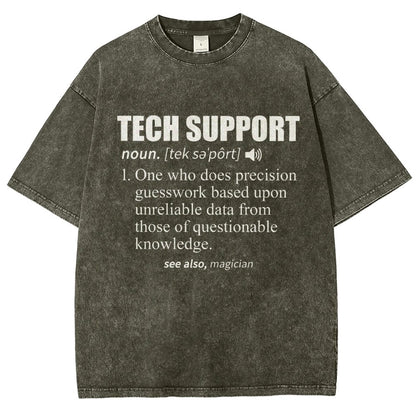 Tech Support Definition Vintage Distressed T-shirt