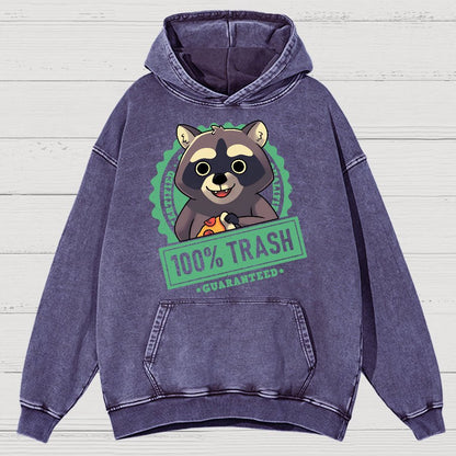 100% Cute Trash Panda Raccoon Seal Vintage Distressed Hoodie
