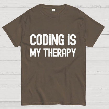 Coding Is My Therapy Geeky T-Shirt