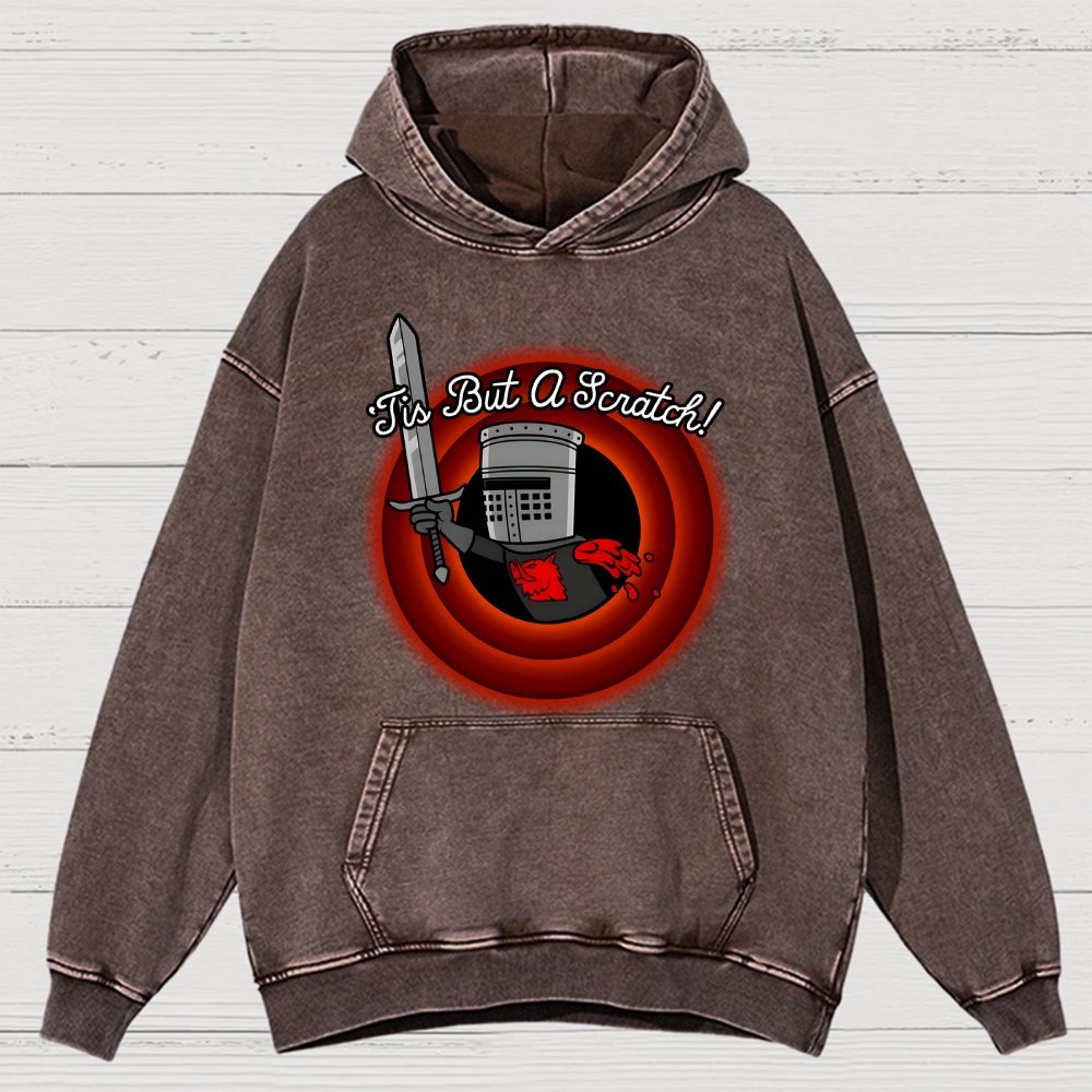 Tis But A Scratch Folks! Vintage Distressed Hoodie