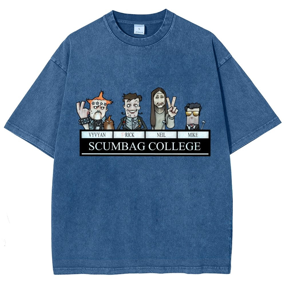 Cool Crew Scumbag College by HappyToast Vintage Distressed T-shirt
