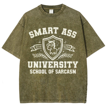 Smart Ass University Vintage Distressed T-shirt