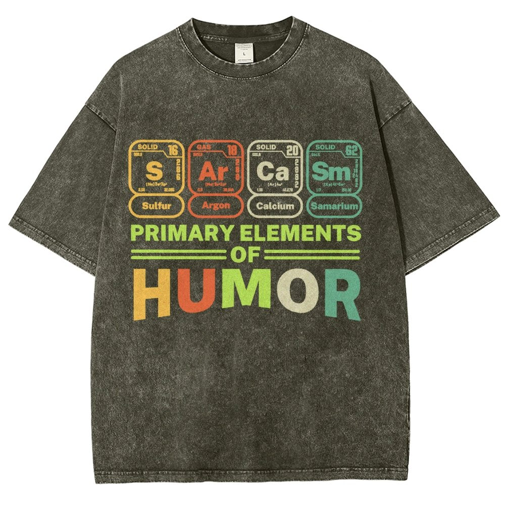 Primary Elements Of Humor Vintage Distressed T-shirt