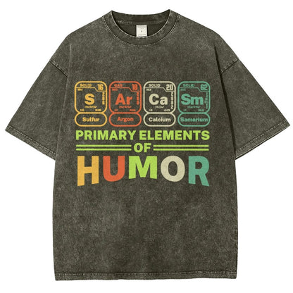 Primary Elements Of Humor Vintage Distressed T-shirt