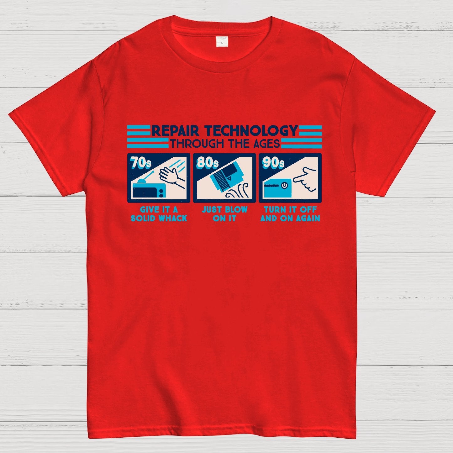 Repair Technology Through the Ages Geek T-Shirt