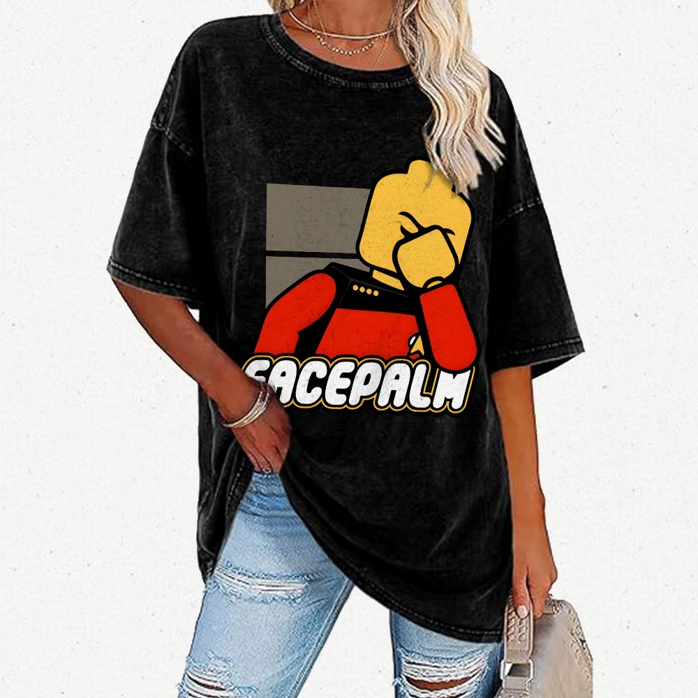 Facepalm Vintage Distressed T-shirt