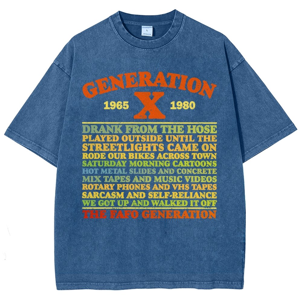 GenX Summer Day Vintage Distressed T-shirt