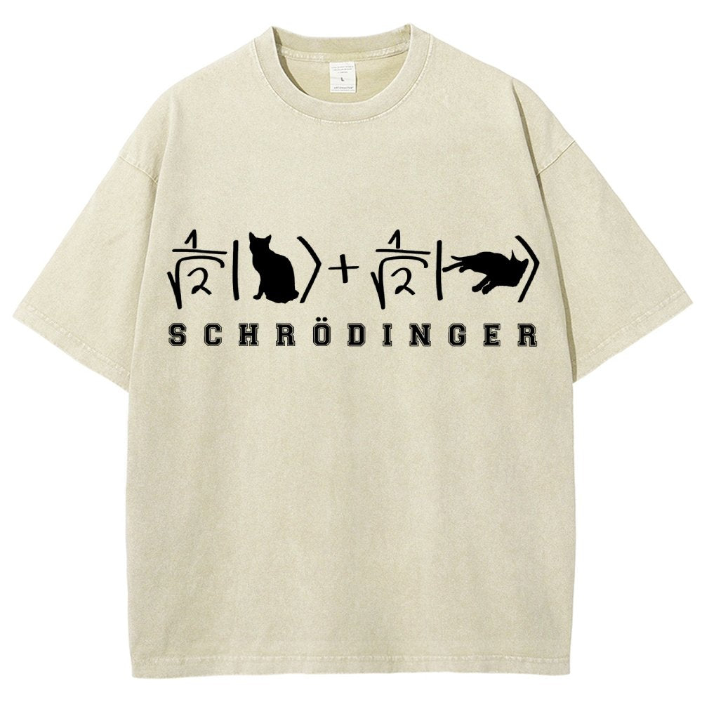Schrödinger's Cat Vintage Distressed T-shirt