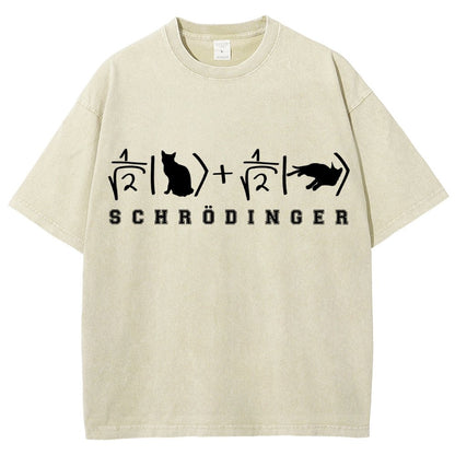 Schrödinger's Cat Vintage Distressed T-shirt