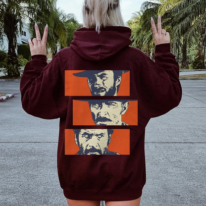 Buono Brutto Cattivo Printed Back Unisex Cotton Hoodie