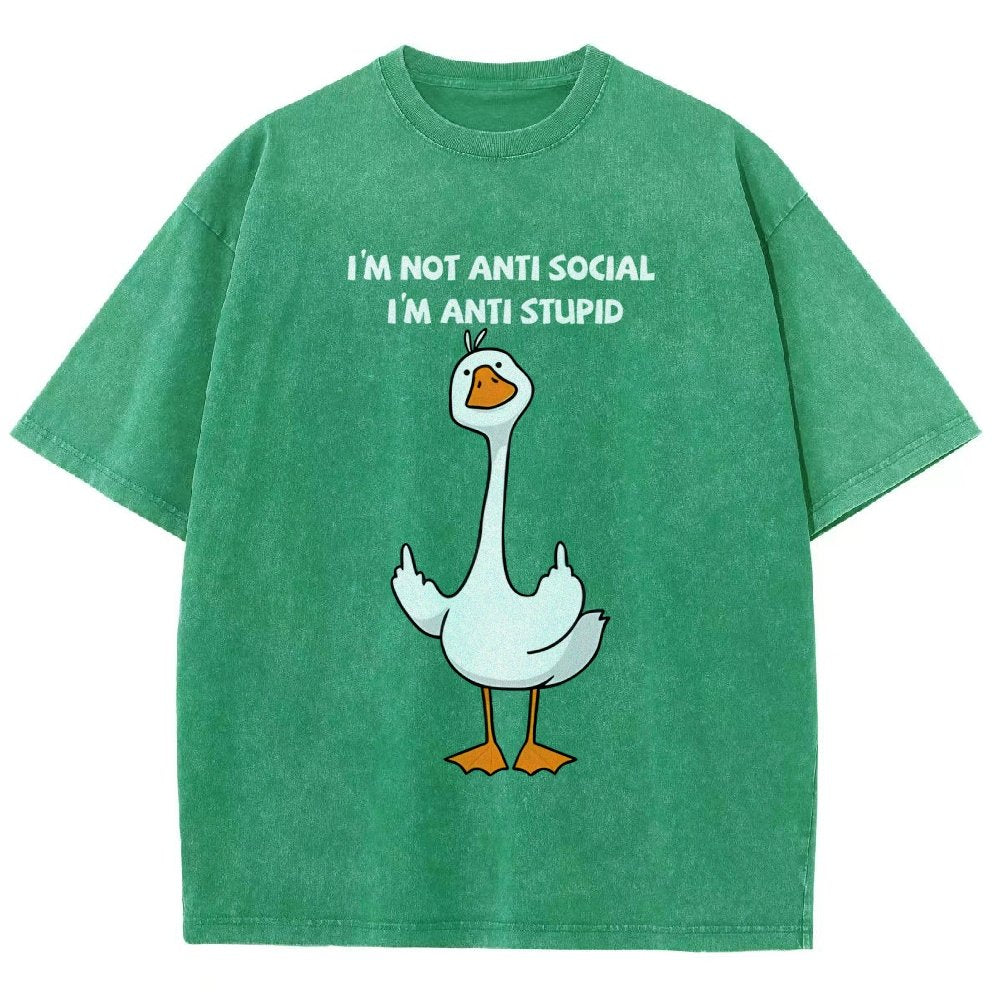 I’M Not Antisocial I’M Antistupid Vintage Distressed T-shirt