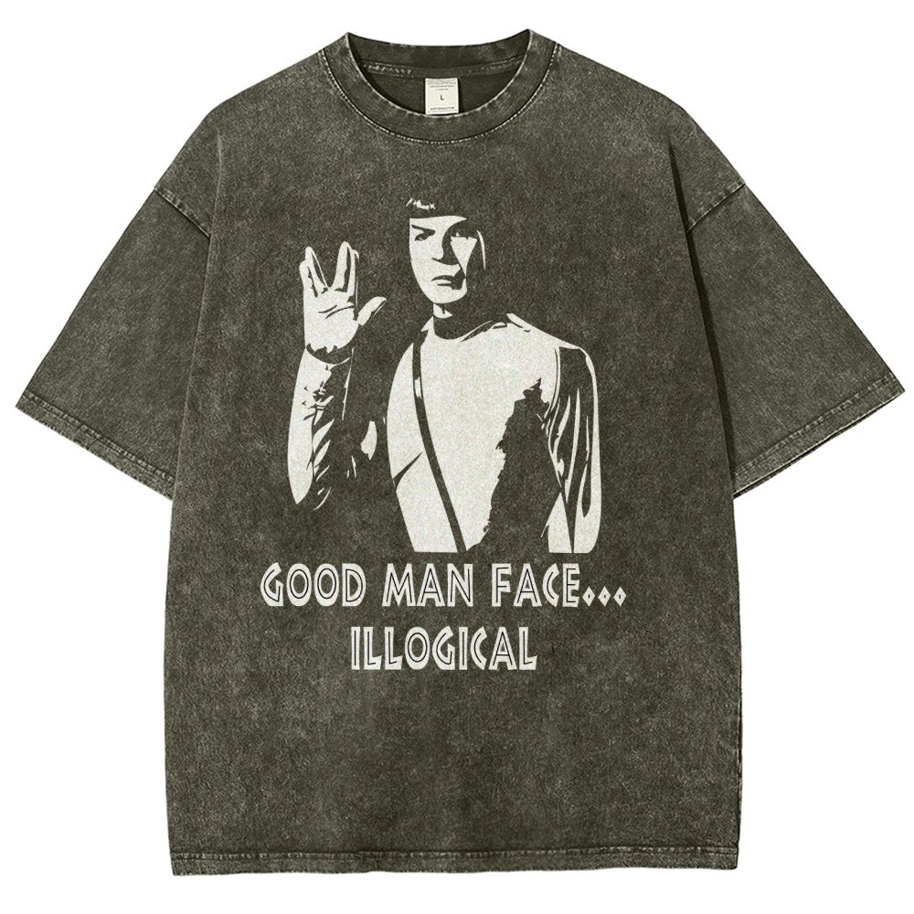 Good man face... illogicalVintage Distressed T-shirt