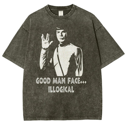 Good man face... illogicalVintage Distressed T-shirt