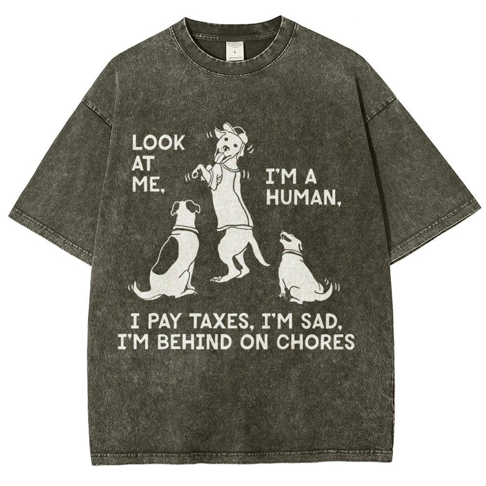 Dog Mocks Humans Vintage Distressed T-shirt