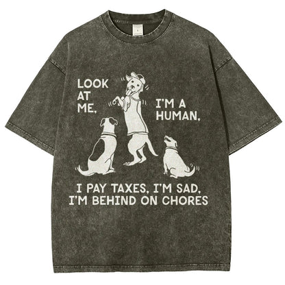 Dog Mocks Humans Vintage Distressed T-shirt
