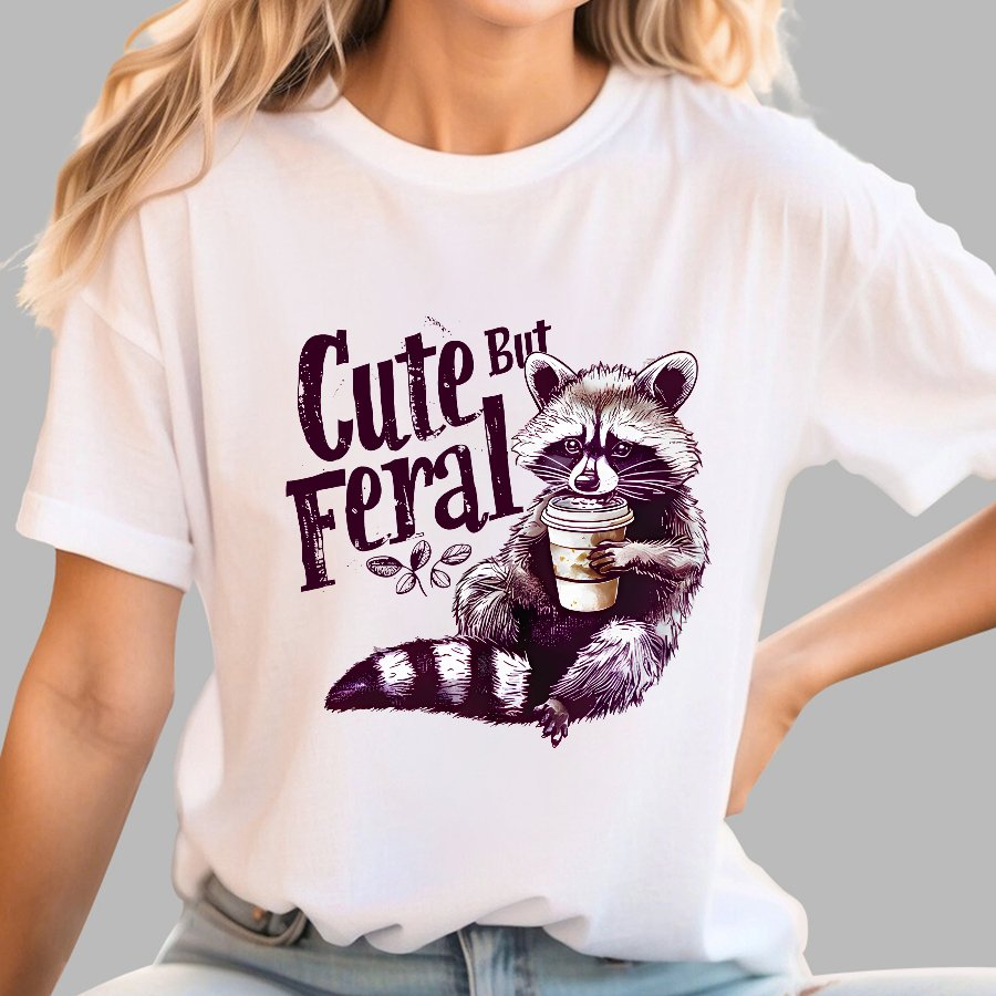 Cute But Feral Funny Geek T-Shirt