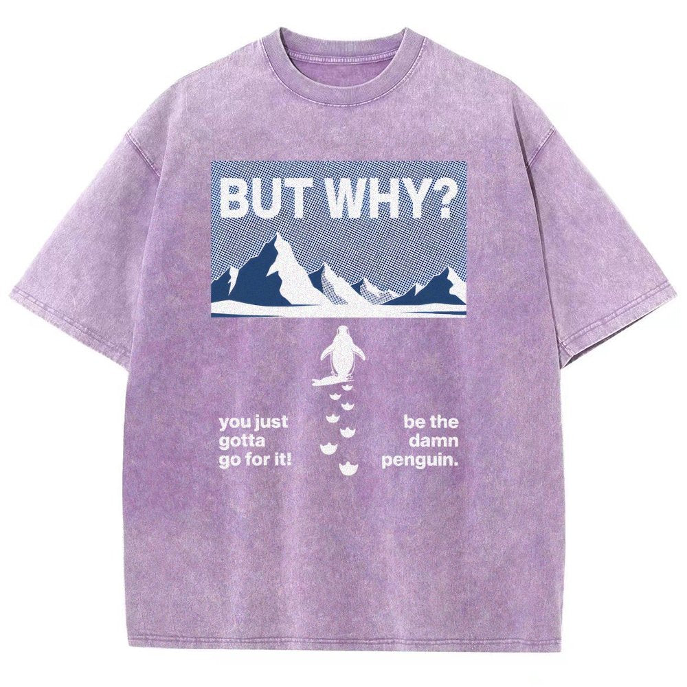 BUT WHY Vintage Distressed T-shirt