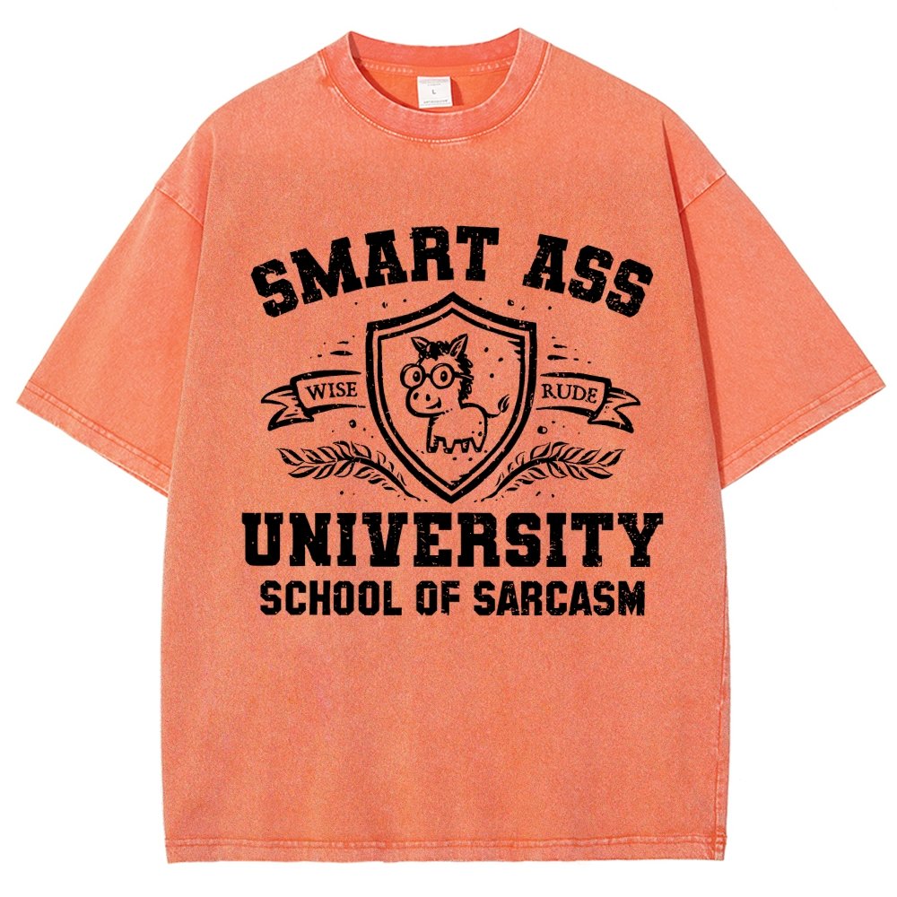 Smart Ass University Vintage Distressed T-shirt
