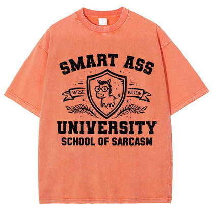 Smart Ass University Vintage Distressed T-shirt