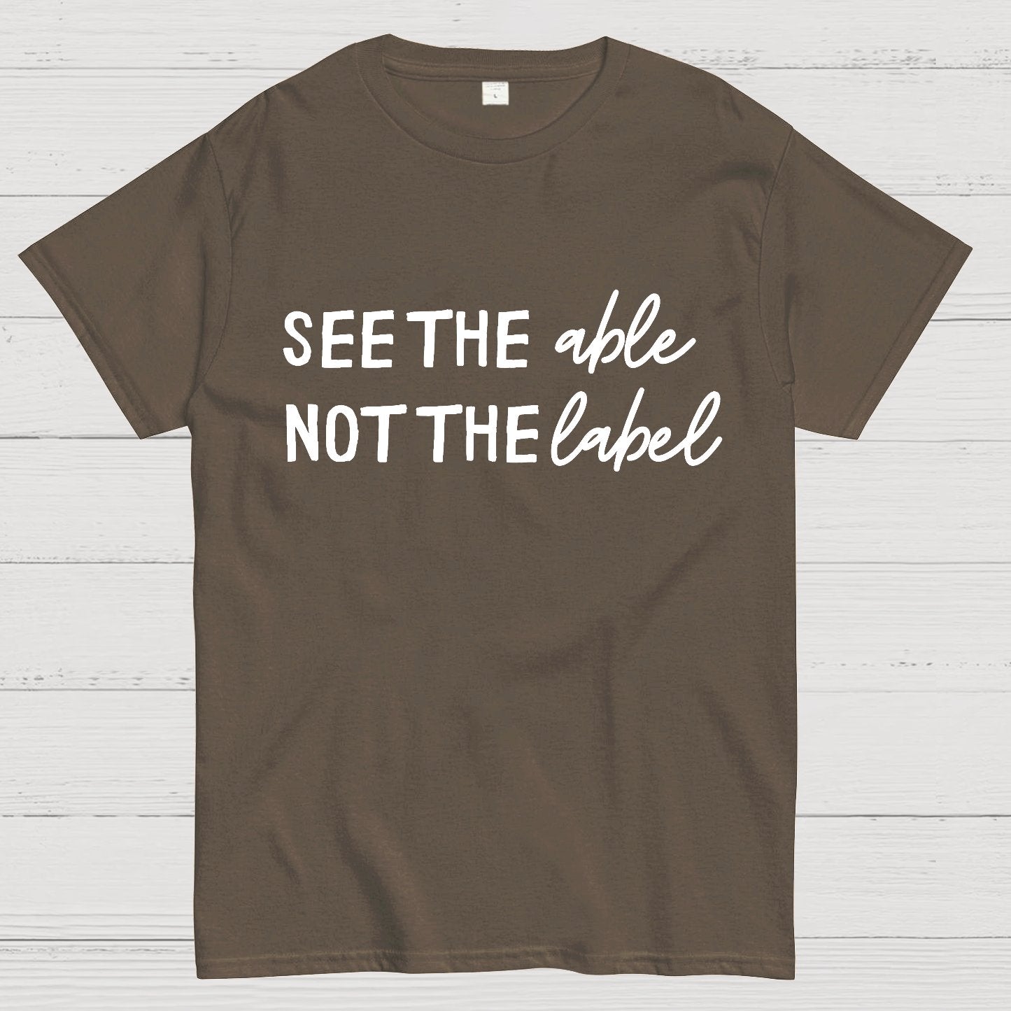 See the Able Not the Label Autism Geek T-Shirt