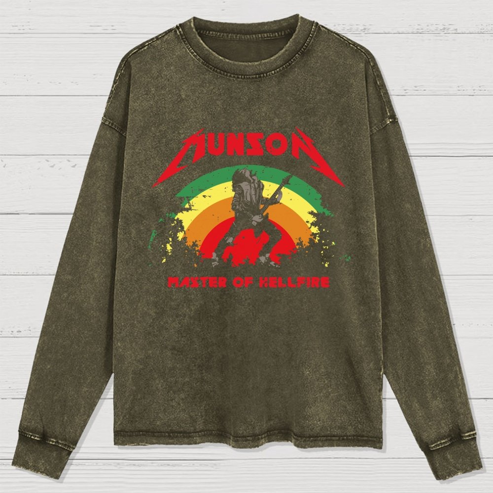 Master Of Hellfire Washed Long Sleeve Tee