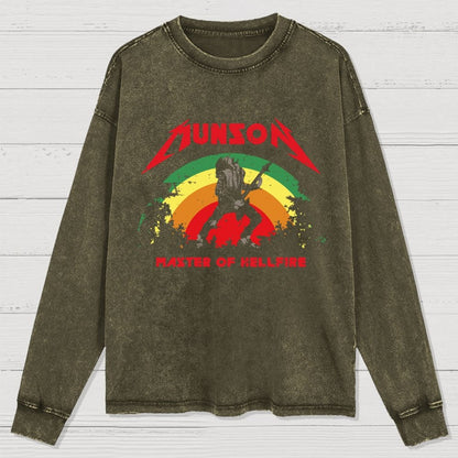Master Of Hellfire Washed Long Sleeve Tee