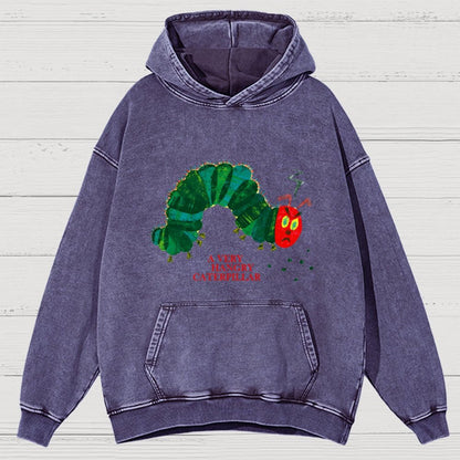 A Very Hangry Caterpillar Vintage Distressed Hoodie