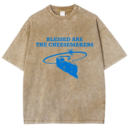 Blessed Are The Cheesemakers Vintage Distressed T-shirt