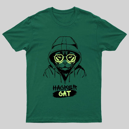 Hacker Cat Geeky T-Shirt