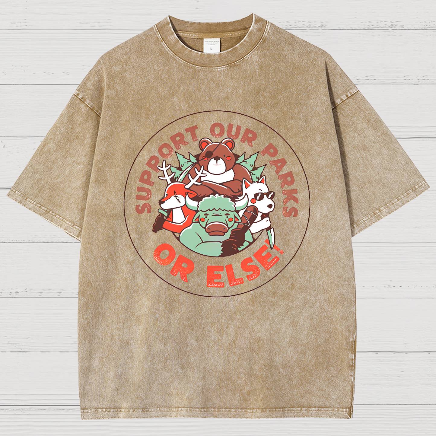 Support our Parks OR ELSE.Vintage Distressed T-shirt