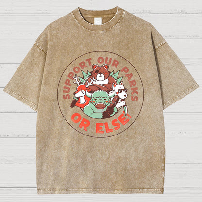 Support our Parks OR ELSE.Vintage Distressed T-shirt