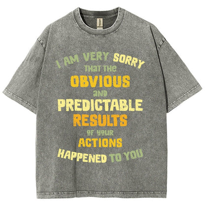 Predictable Consequences Vintage Distressed T-shirt