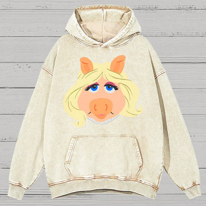 Retro Pop Culture Puppet Face4 Vintage Distressed Hoodie