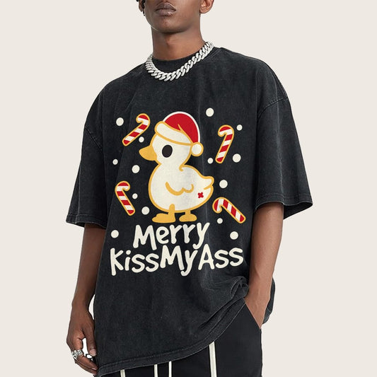 Duck Merry Kissmyass Vintage Distressed T-shirt