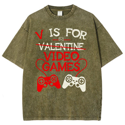 Valentine's Day.Funny Gamer Valentine Nerd Vintage Distressed T-shirt