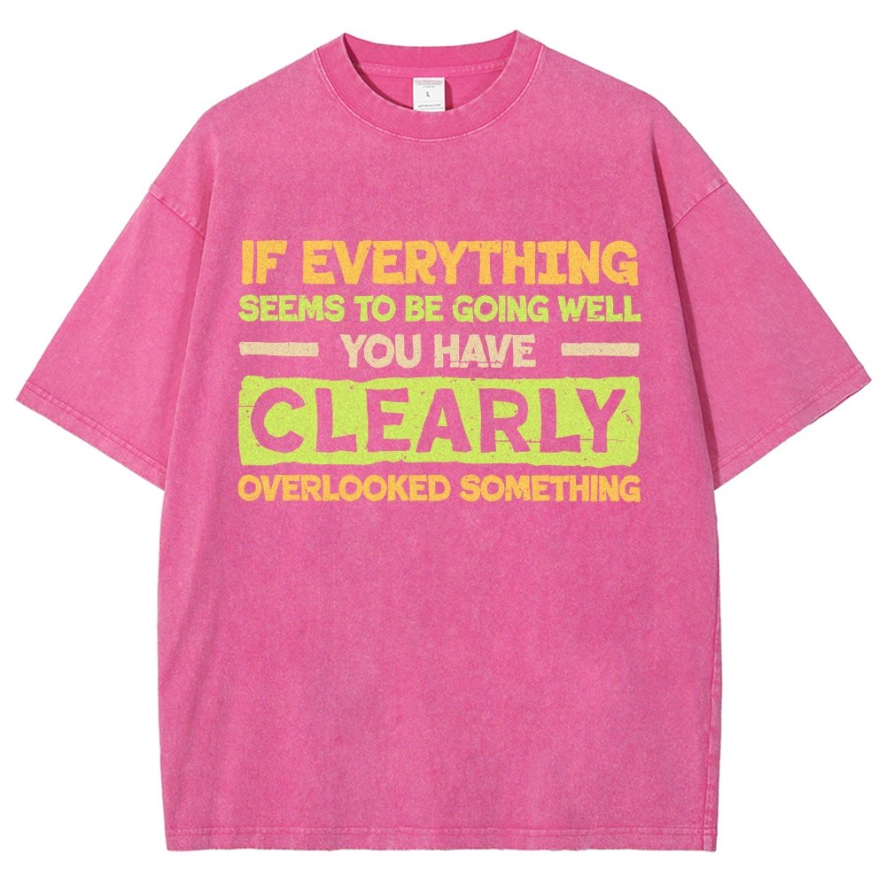 Clearly Overlooking Something Vintage Distressed T-shirt