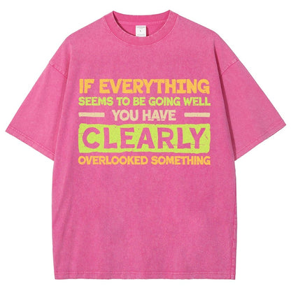 Clearly Overlooking Something Vintage Distressed T-shirt