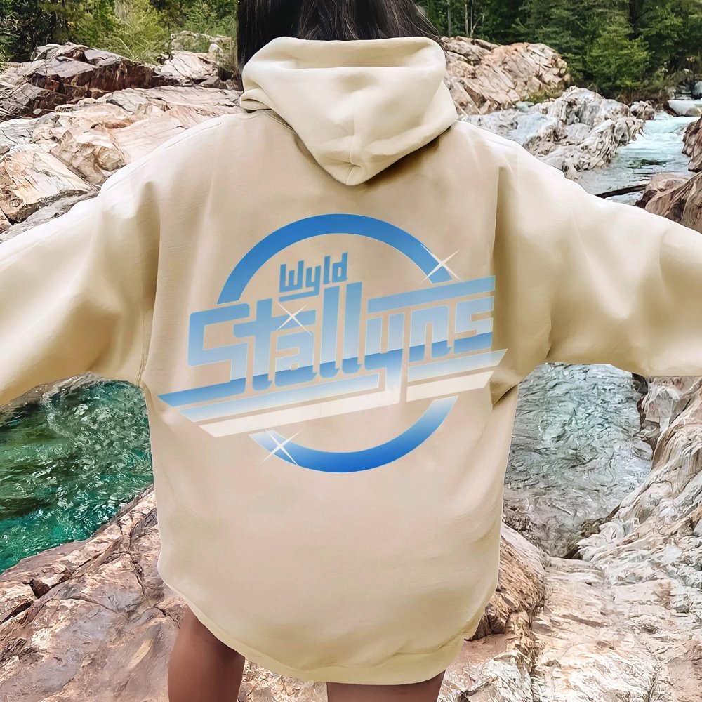 Wyld Stroke Printed Back Unisex Cotton Hoodie