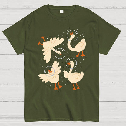 Geese In Space Nerdy T-Shirt