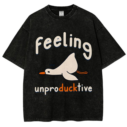 Feeling Unproducktive Vintage Distressed T-shirt