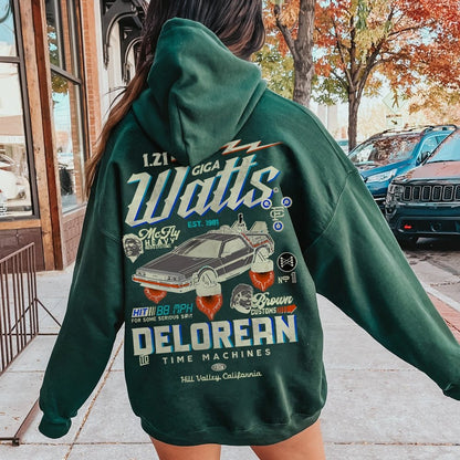 Gigawatts Garage Remix Printed Back Unisex Cotton Hoodie