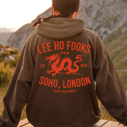 Lee Ho Fooks Printed Back Cotton Hoodie