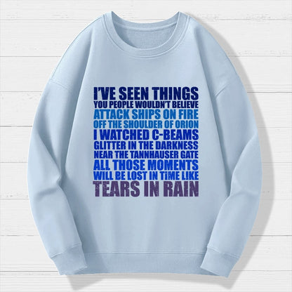 Tears In Rain Geek Cotton Sweatshirt