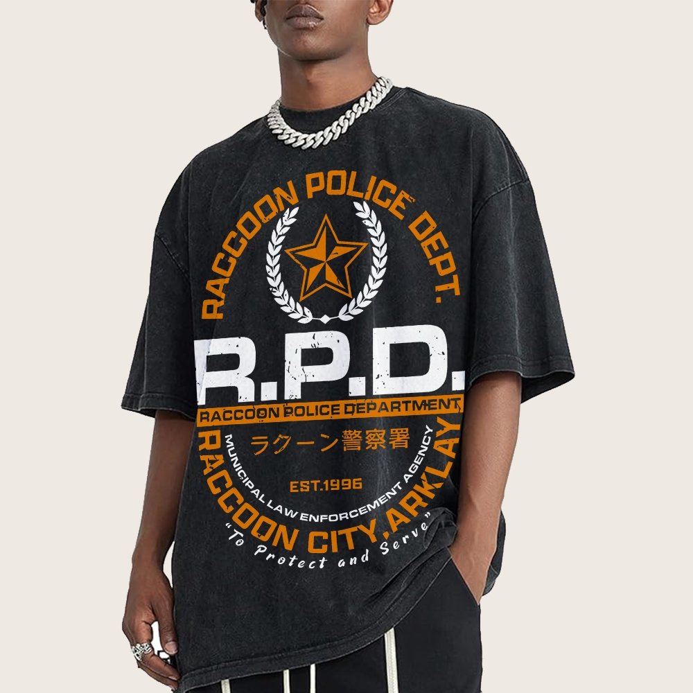 City PD Vintage Distressed T-shirt