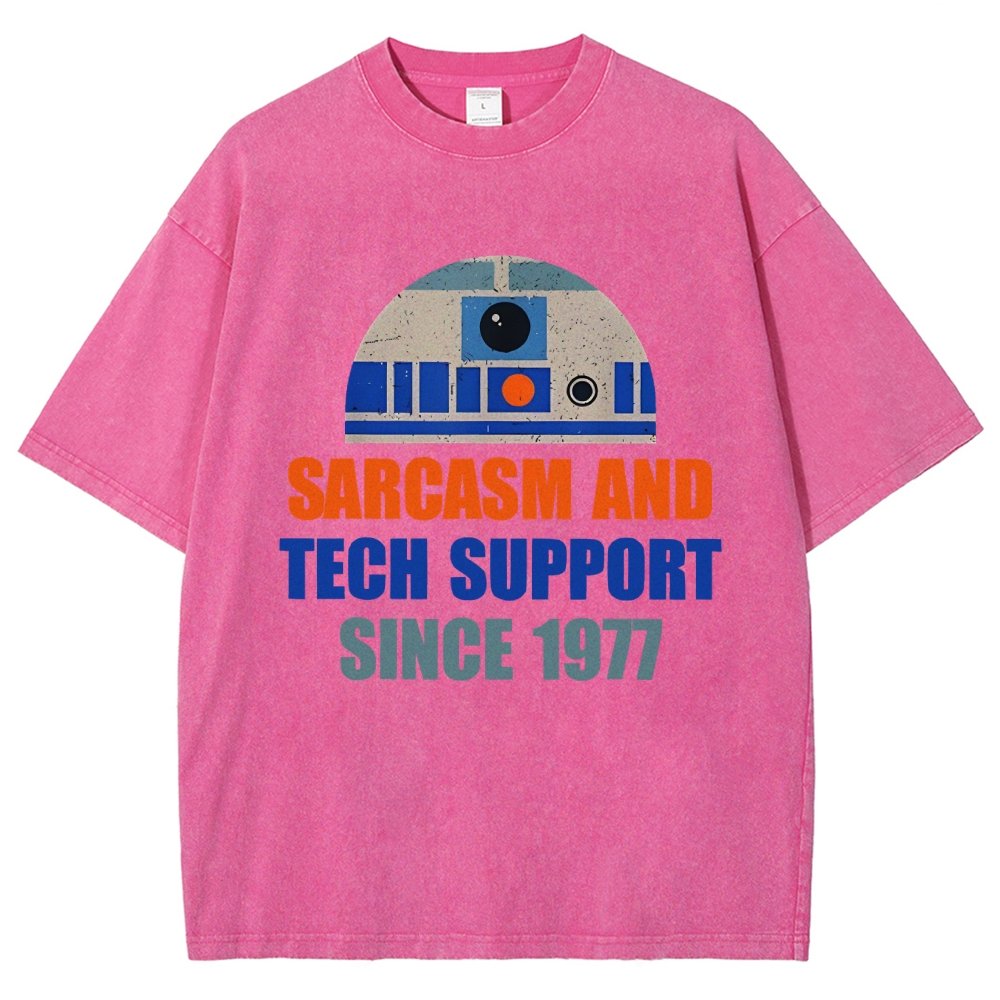 Providing Sarcasm and Tech Support Since 1977 Vintage Distressed T-shirt